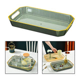 Maxbell Rectangular Decorative Tray Cosmetic Storage Household for Kitchen Bathroom Green