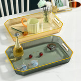 Maxbell Rectangular Decorative Tray Cosmetic Storage Household for Kitchen Bathroom Green