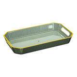 Maxbell Rectangular Decorative Tray Cosmetic Storage Household for Kitchen Bathroom Green