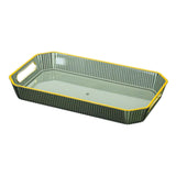 Maxbell Rectangular Decorative Tray Cosmetic Storage Household for Kitchen Bathroom Green