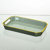 Maxbell Rectangular Decorative Tray Cosmetic Storage Household for Kitchen Bathroom Green