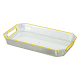 Maxbell Rectangular Decorative Tray Cosmetic Storage Household for Kitchen Bathroom White