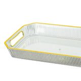 Maxbell Rectangular Decorative Tray Cosmetic Storage Household for Kitchen Bathroom White