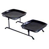 Maxbell 2 Tier Serving Stand Snack Display Tray Fruit Tray for Home Decor Black
