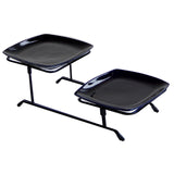 Maxbell 2 Tier Serving Stand Snack Display Tray Fruit Tray for Home Decor Black
