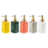 Maxbell Soap Dispenser Hand Pump Refillable Marble Pattern Organizer for Kitchen Yellow