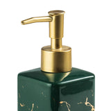 Maxbell Soap Dispenser Hand Pump Refillable Marble Pattern Organizer for Kitchen Green