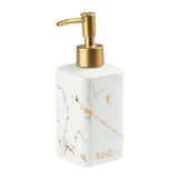 Maxbell Soap Dispenser Hand Pump Refillable Marble Pattern Organizer for Kitchen White