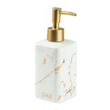 Maxbell Soap Dispenser Hand Pump Refillable Marble Pattern Organizer for Kitchen White