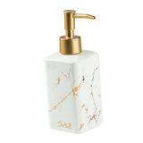 Maxbell Soap Dispenser Hand Pump Refillable Marble Pattern Organizer for Kitchen White