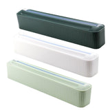 Maxbell Cling Film Dispenser Wrapping Paper Cutter Home Kitchen Supply for Wall white