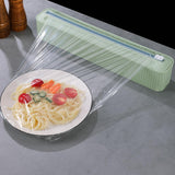 Maxbell Cling Film Dispenser Wrapping Paper Cutter Home Kitchen Supply for Wall 1 Green