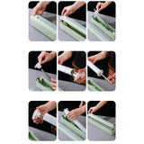 Maxbell Cling Film Dispenser Wrapping Paper Cutter Home Kitchen Supply for Wall 1 Green