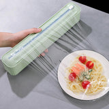 Maxbell Cling Film Dispenser Wrapping Paper Cutter Home Kitchen Supply for Wall 1 Green
