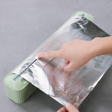 Maxbell Cling Film Dispenser Wrapping Paper Cutter Home Kitchen Supply for Wall 1 Green
