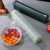 Maxbell Cling Film Dispenser Wrapping Paper Cutter Home Kitchen Supply for Wall 1 Green