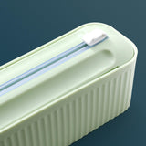 Maxbell Cling Film Dispenser Wrapping Paper Cutter Home Kitchen Supply for Wall 1 Green