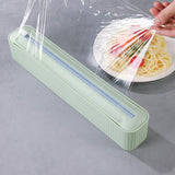 Maxbell Cling Film Dispenser Wrapping Paper Cutter Home Kitchen Supply for Wall 1 Green