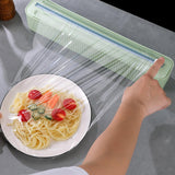 Maxbell Cling Film Dispenser Wrapping Paper Cutter Home Kitchen Supply for Wall 1 Green