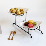 Maxbell Cupcake Serving Tray Stand Cookie Tray Rack for Dessert Appetizer