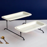 Maxbell Multilayer Storage Tray Decoration Dish Plate for Countertop Fruits Dessert