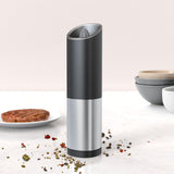 Maxbell Salt Grinder Mill Electric Stainless Steel Kitchen Gift for Travel Black