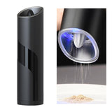 Maxbell Salt Grinder Mill Electric Stainless Steel Kitchen Gift for Travel Black