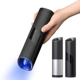 Maxbell Salt Grinder Mill Electric Stainless Steel Kitchen Gift for Travel Black