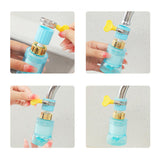Maxbell Adjustable Tap Nozzle Filter Accessory Rotatable for Bathroom Yard Blue