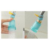 Maxbell Adjustable Tap Nozzle Filter Accessory Rotatable for Bathroom Yard Blue