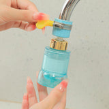 Maxbell Adjustable Tap Nozzle Filter Accessory Rotatable for Bathroom Yard Blue