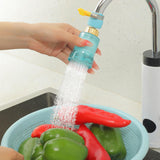 Maxbell Adjustable Tap Nozzle Filter Accessory Rotatable for Bathroom Yard Blue