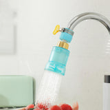 Maxbell Adjustable Tap Nozzle Filter Accessory Rotatable for Bathroom Yard Blue