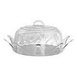 Maxbell Round Clear Cake Plate Server Display with Dome Cover for Entertaining M