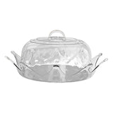 Maxbell Round Clear Cake Plate Server Display with Dome Cover for Entertaining M