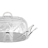 Maxbell Round Clear Cake Plate Server Display with Dome Cover for Entertaining M
