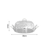 Maxbell Round Clear Cake Plate Server Display with Dome Cover for Entertaining M
