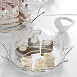 Maxbell Round Clear Cake Plate Server Display with Dome Cover for Entertaining M