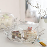Maxbell Round Clear Cake Plate Server Display with Dome Cover for Entertaining M