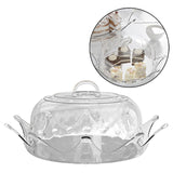 Maxbell Round Clear Cake Plate Server Display with Dome Cover for Entertaining M