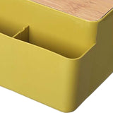 Maxbell Tissue Cover Napkin Dispenser with Storage Compartment for Kitchen Home Yellow