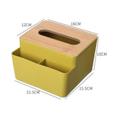 Maxbell Tissue Cover Napkin Dispenser with Storage Compartment for Kitchen Home Yellow