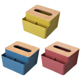 Maxbell Tissue Cover Napkin Dispenser with Storage Compartment for Kitchen Home Yellow