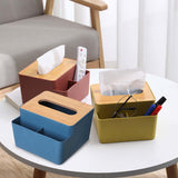 Maxbell Tissue Cover Napkin Dispenser with Storage Compartment for Kitchen Home Yellow