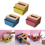 Maxbell Tissue Cover Napkin Dispenser with Storage Compartment for Kitchen Home Yellow