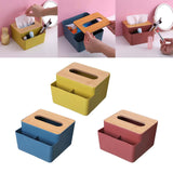 Maxbell Tissue Cover Napkin Dispenser with Storage Compartment for Kitchen Home Yellow