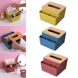 Maxbell Tissue Cover Napkin Dispenser with Storage Compartment for Kitchen Home Yellow