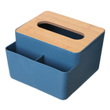 Maxbell Tissue Cover Napkin Dispenser with Storage Compartment for Kitchen Home Blue