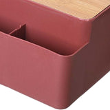 Maxbell Tissue Cover Napkin Dispenser with Storage Compartment for Kitchen Home Pink