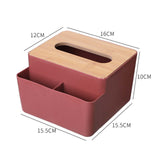 Maxbell Tissue Cover Napkin Dispenser with Storage Compartment for Kitchen Home Pink